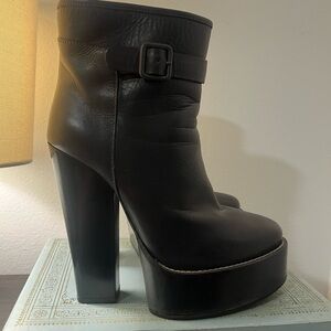 Balenciaga Chunky Halter Leather Boots